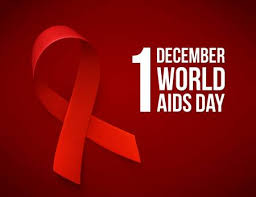 Red ribbon sign of HIV/AIDS
