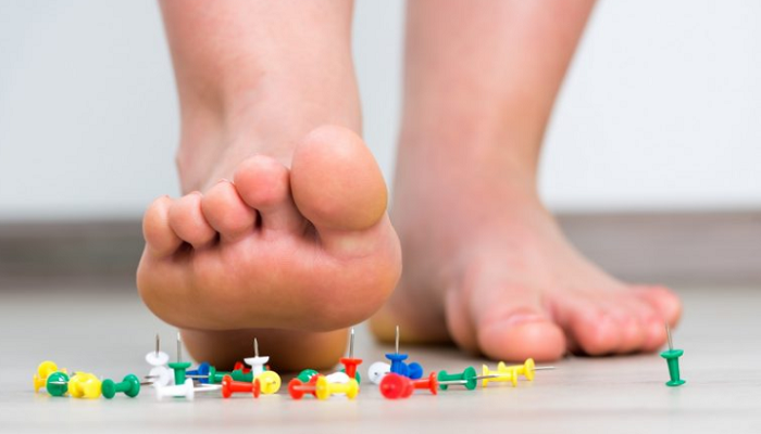 Numbness of feet in Diabetic neuropathy